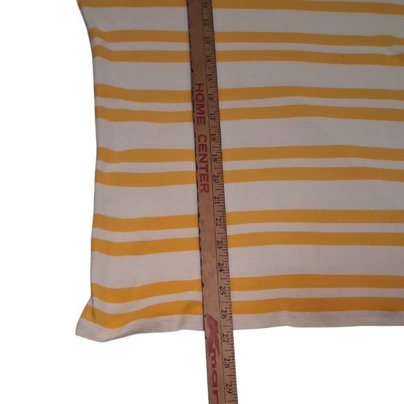 SALE EUC Womens Merona size XL long sleeve yellow and white striped T-shirt. - Picture 5 of 11